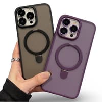 iPhone 16 Plus - Étui sur pied MagSafe avec protection pour appareil photo, noir, mat – Bild 3
