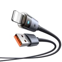 McDodo - Lightning to USB-A, Transparent Cable with Charging Light, 1.2m, Schwarz – Bild 1