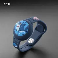 AirTag Armband - RPD Silikon-Armband, geschwungenes Design (Astronaut), Dunkelblau – Bild 3