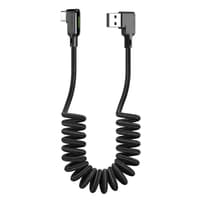 Mcdodo - Coiled cable USB-A to USB-C, 1.8 m, black – Bild 1