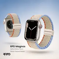 RPD Magnos Cinturino Magnetico Nylon per Apple Watch 38/40/41/42mm - Bianco Crema – Bild 5