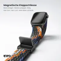 RPD Magnos Cinturino Magnetico Nylon per Apple Watch 44/45/46/49mm - Blu Denim – Bild 3