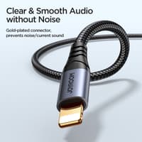 Joyroom - SY-A06 Audio-Transfer Serie AUX-Kabel (Lightning zu 3,5mm, 1,2m), Schwarz – Bild 6