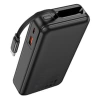 Hoco Q41 Powerbank 20000mAh mit Teleskopkabel (1xUSB-C) und Display, 22.5W+PD20W, schwarz – Bild 2