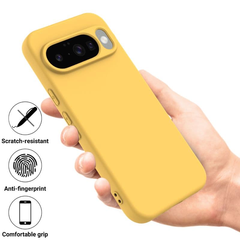 Google Pixel 10 / 10 Pro - Silikon Schutzhülle, gelb – 4