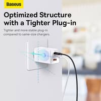 Baseus - GaN5 Pro - Fast charger 2C+U, 65W EU, White (CCGP120202) – Bild 7