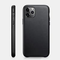 iPhone 11 Pro Max - iCarer coque arrière en cuir véritable noir (RIX1120-BK) – Bild 3