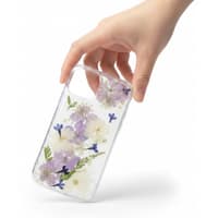 iPhone 13/14/15 - Custodia con fiori veri, blu – Bild 2