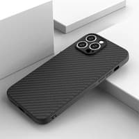 iPhone 7/8/SE 2020/SE 2022 - Robusta custodia in TPU con effetto carbonio, nera – Bild 2