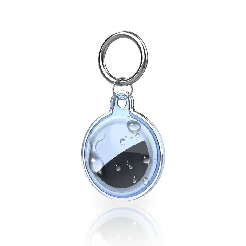 AirTag Schlüsselanhänger - RPD TPU Case, wasserabweisend, transparent, Blau