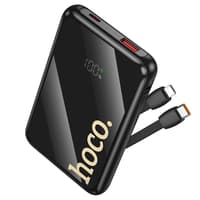 Hoco - Q37 Graceful Powerbank 10000mAh mit 22.5W+PD20W und 1 x Lightning + 1 x USB-C Kabel, schwarz – Bild 6