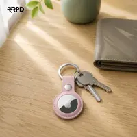 AirTag Keychain - RPD Faux Leather Case, Pink – Bild 4