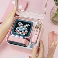 Divoom - DitooMic- 8 Bit Pixel Art Speaker - Bluetooth - Karaoke & Voice Morphing - Pink – Bild 6