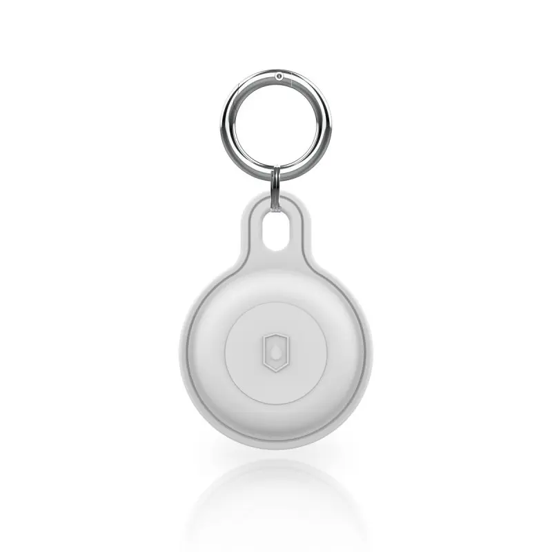 AirTag Keychain - RPD Silicone Case with Shield Emblem, White