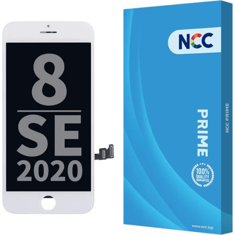 Apple iPhone 8 / SE 2020 Frontglas / LCD, NCC Incell (Prime), Weiss