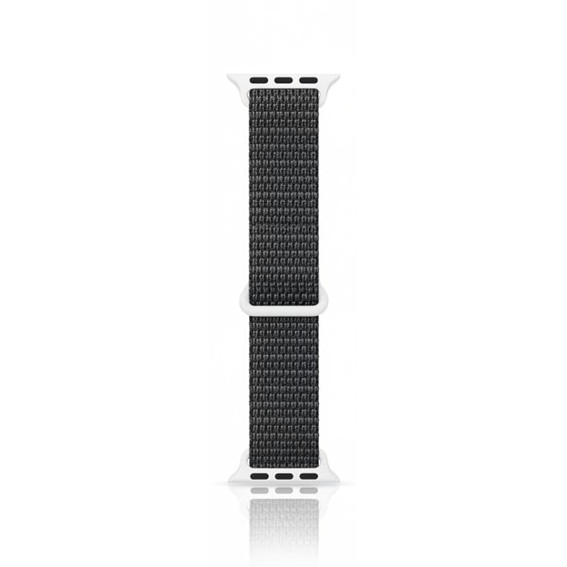Apple Watch armband (38/40/41mm) - Band Stoff Grau/Weiss