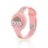 AirTag Armband - RPD Silikon-Armband, geschwungenes Design (Regenbogen), Pink