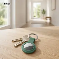 Étui de protection AirTag - RPD Housse en silicone souple avec anneau porte-clés, Vert sapin – Bild 5