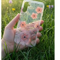 A15 - Blumenhülle mit grossen pinken Blumen – Bild 2