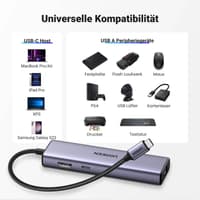 Ugreen - USB-C Hub 6-in-1 with HDMI, LAN & PD (CM512 / 15598), gray/black – Bild 2