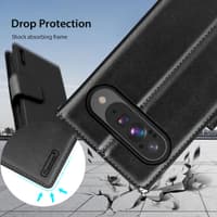 Google Pixel 9 / 9 Pro - Hanman Mill Flip Case mit 3 Kartenfächern, schwarz – Bild 6