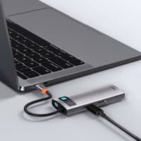 Baseus - Metal Gleam Series - 5-in-1 Multifunction Type-C HUB Docking Station, Gray (CAHUB-CX0G) – Bild 5