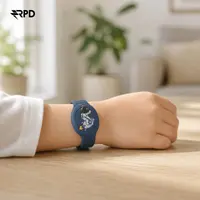 AirTag Armband - RPD Silikon-Armband, geschwungenes Design (Donut), Lavendel – Bild 4