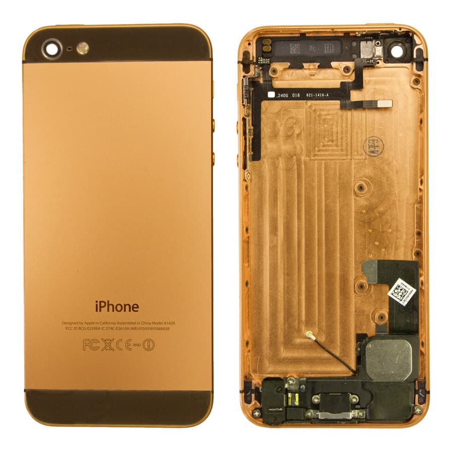 Apple iPhone 5 Backcover gold/gold ohne Logo, neu, original