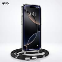 iPhone 14 - Handykette / Necklace – Transparent mit praktischem schwarzem Band – Bild 1