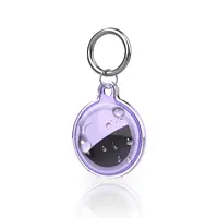 AirTag Keychain - RPD TPU Case, Water-repellent, Transparent, Purple – Bild 1