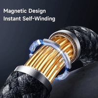 McDodo - USB-A to USB-C Magnetic Self Winding Cable, Fast Charging,1.2m, Black – Bild 4