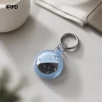 AirTag Schlüsselanhänger - RPD TPU Case, wasserabweisend, transparent, Blau – Bild 2