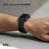 RPD Magnos Magnet Armband Nylon Geflochten für Apple Watch 44/45/46/49mm - Regenwaldgrün – Bild 4