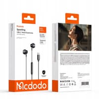 Mcdodo - USB-c headphones with cable controller and microphone, with RGB light, black – Bild 8