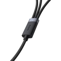 McDodo - 3-in-1-Kabel, transparent, USB-A auf C + Lightning + Micro-USB, 1,2 m, schwarz – Bild 6
