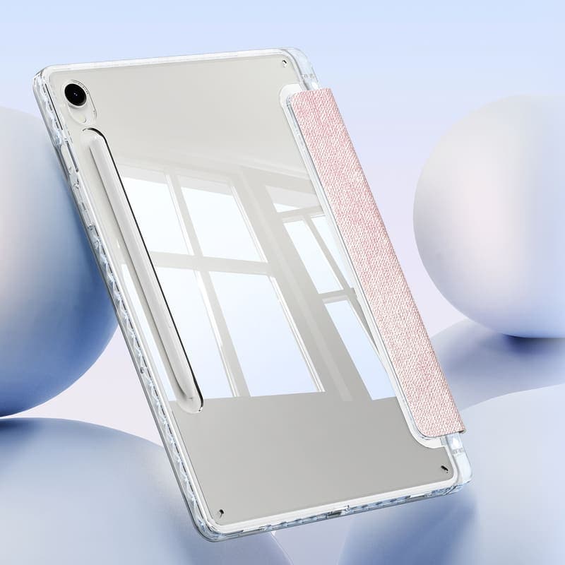 Samsung Galaxy Tab S9 FE / Tab S9 - Dux Ducis Unid Series, custodia flip stand-up, rosa – 4