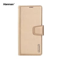 Apple iPhone 12 / 12 Pro - Hanman Mill Flip Case mit 3 Kartenfächern, gold – Bild 2