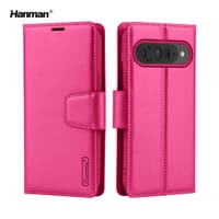 Google Pixel 10 / 10 Pro - Hanman Mill Flip Case mit 3 Kartenfächern, Pink – Bild 1