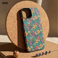 iPhone 16 Pro - Custodia in vero sughero verde con design a farfalla – Bild 2