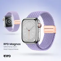 RPD Magnos Cinturino Magnetico Nylon per Apple Watch 44/45/46/49mm - Lavanda – Bild 5