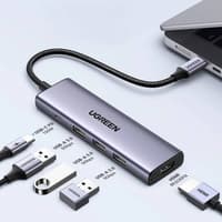 Ugreen – USB-C Hub 5-in-1 mit HDMI 4K@60Hz & 3x USB-A (CM511 / 15597), grau/schwarz – Bild 1