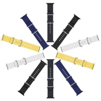 Apple Watch - DUX OceanWave Version Strap - 42mm/44mm/45mm/46mm(10.Gen)/49mm, Black – Bild 3