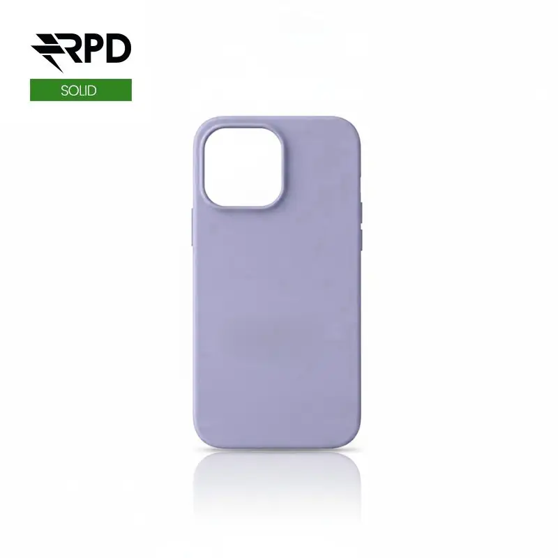 iPhone 15 - Custodia in silicone lavanda a tinta unita