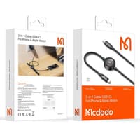 McDodo - 2 in 1 USB-C Kabel für iPhone & Apple Watch 60W, 1.5m, Schwarz – Bild 5