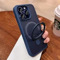 Apple iPhone 16 Plus - MagSafe Stand Etui mit Kameraschutz, blau, Matt – Bild 2