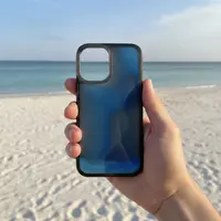 iPhone 16 - Coque avec sable mobile, bleue – Bild 2