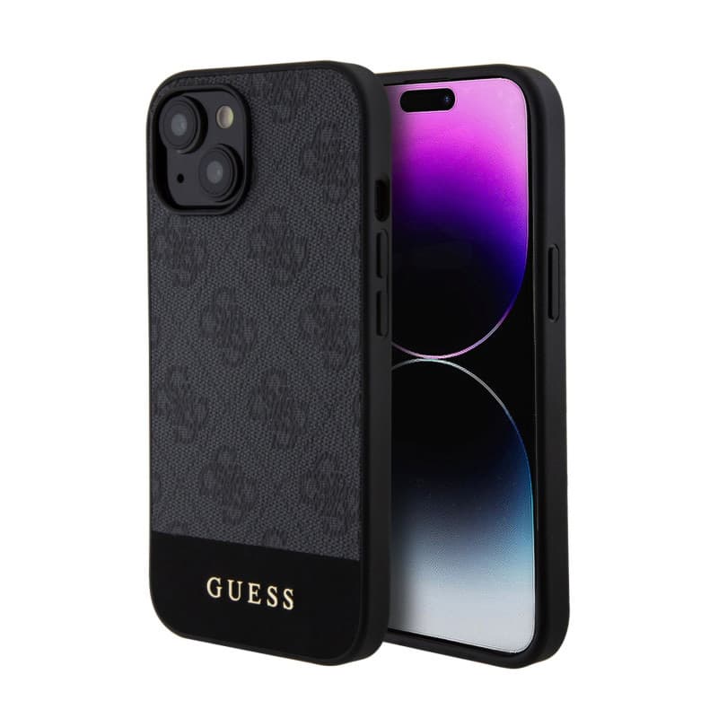 iPhone 15 Pro - Guess Stripe Case Gray GUHMP15SG4GLGR