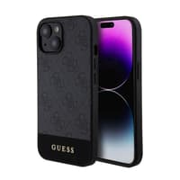 iPhone 15 Pro - Guess Stripe Case Gray GUHMP15SG4GLGR – Bild 1