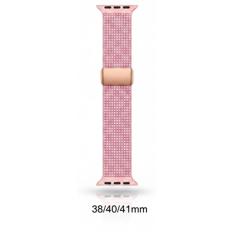 Apple Watch Armband Stoff mit Glitzersteinchen 38/40/41mm Rosa