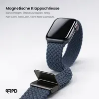RPD Magnos Magnet Armband Nylon Geflochten für Apple Watch 44/45/46/49mm - Mitternacht – Bild 3
